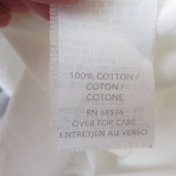 Vintage DKNY Cap Sleeve Tunic Button-Up Blouse White Cotton Womens US 8/GB 10/IT - Picture 10 of 14